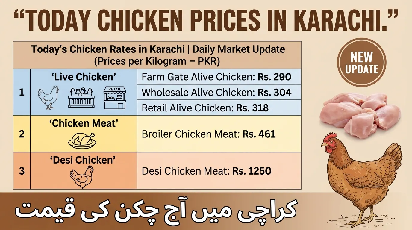 Today chicken prices in karachi